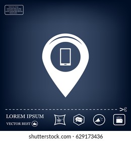 Map pointer flat icon. Vector Eps 10