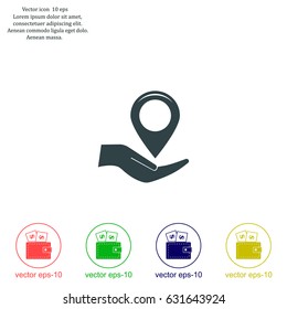 Map pointer flat icon, vector illustratio