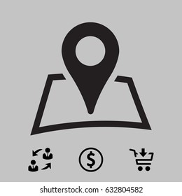 Map pointer flat icon, vector illustration