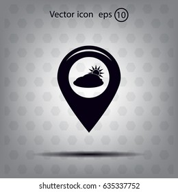 Map pointer flat icon. Vector Eps 10