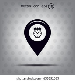 Map pointer flat icon. Vector Eps 10