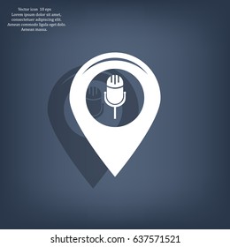 Map pointer flat icon. Vector Eps 10