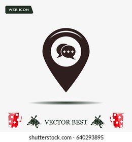 Map pointer flat icon. Vector Eps 10