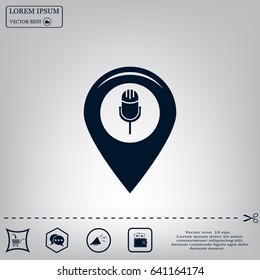 Map pointer flat icon. Vector Eps 10