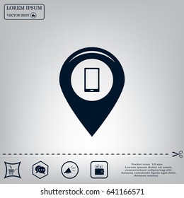 Map pointer flat icon. Vector Eps 10