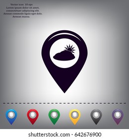 Map pointer flat icon. Vector Eps 10