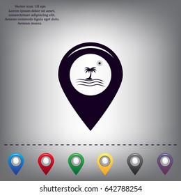 Map pointer flat icon. Vector Eps 10