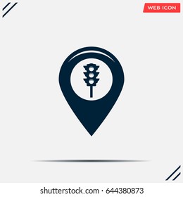 Map pointer flat icon. Vector Eps 10