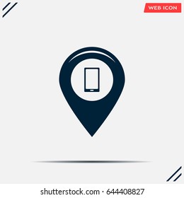 Map pointer flat icon. Vector Eps 10