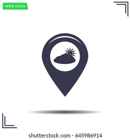 Map pointer flat icon. Vector Eps 10