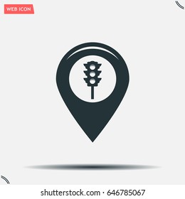 Map pointer flat icon. Vector Eps 10