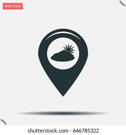 Map pointer flat icon. Vector Eps 10