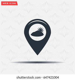 Map pointer flat icon. Vector Eps 10