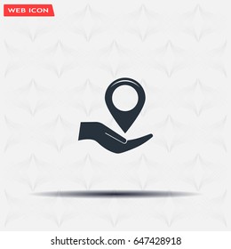 Map pointer flat icon, vector illustratio