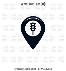 Map pointer flat icon. Vector Eps 10