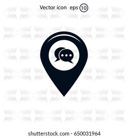 Map pointer flat icon. Vector Eps 10