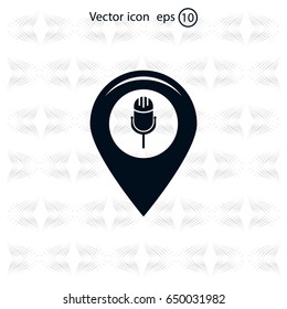 Map pointer flat icon. Vector Eps 10