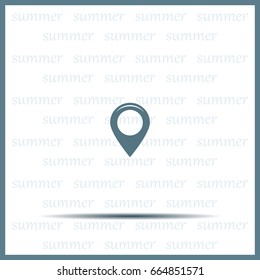 Map pointer flat icon, vector illustratio