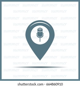 Map pointer flat icon. Vector Eps 10