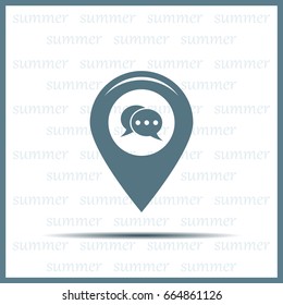 Map pointer flat icon. Vector Eps 10