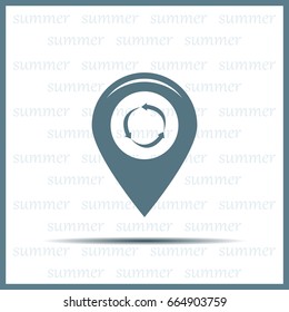 Map pointer flat icon. Vector Eps 10