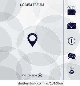 Map pointer flat icon, vector illustratio