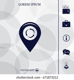 Map pointer flat icon. Vector Eps 10