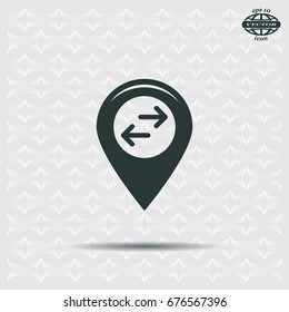 Map pointer flat icon. Vector Eps 10