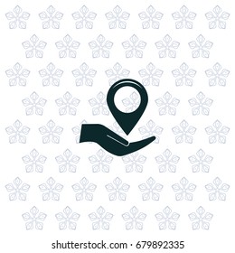 Map pointer flat icon, vector illustratio