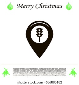 Map pointer flat icon. Vector Eps 10