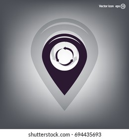 Map pointer flat icon. Vector Eps 10