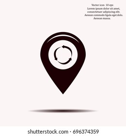 Map pointer flat icon. Vector Eps 10