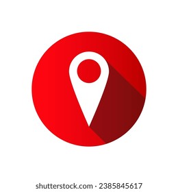 Map pointer in flat style. Marker location icon. Simple map pointer button. Vector illustration