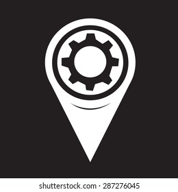 Map Pointer Gear Icon
