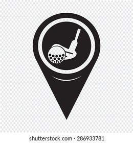 Map Pointer Golf Icon