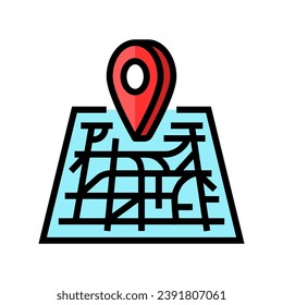 map pointer gps color icon vector. map pointer gps sign. isolated symbol illustration