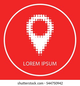 Map pointer halftone symbol