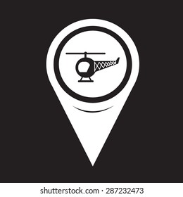 Map Pointer Helicopter Icon
