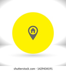 Map pointer house icon . Lorem Ipsum Illustration design