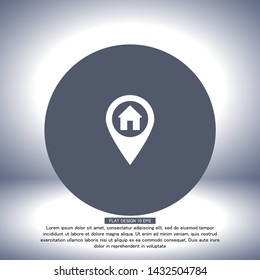 Map pointer house icon . Lorem Ipsum Illustration design