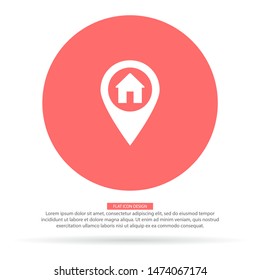 Map pointer house icon . Lorem Ipsum Illustration design