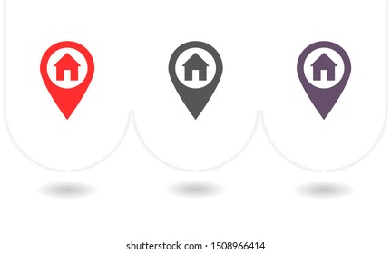 Map pointer house icon . Lorem Ipsum Illustration design