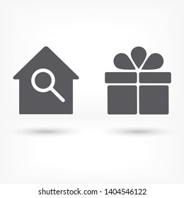 Map pointer with house vector icon . Lorem Ipsum Illustration design