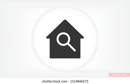 Map pointer with house vector icon . Lorem Ipsum Illustration design