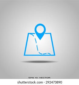 Map with pointer icon