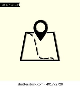Map with pointer icon