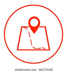 Map with pointer icon