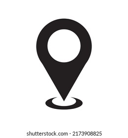 Map pointer icon black white vector design
