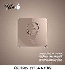 Map pointer to the icon business contact. Made in vector
