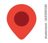 Map pointer icon, clip art map, location clip art, map pin clip art, red location pin symbol, map marker sign, gps position symbol vector illustration, pin point logo icon flat design image